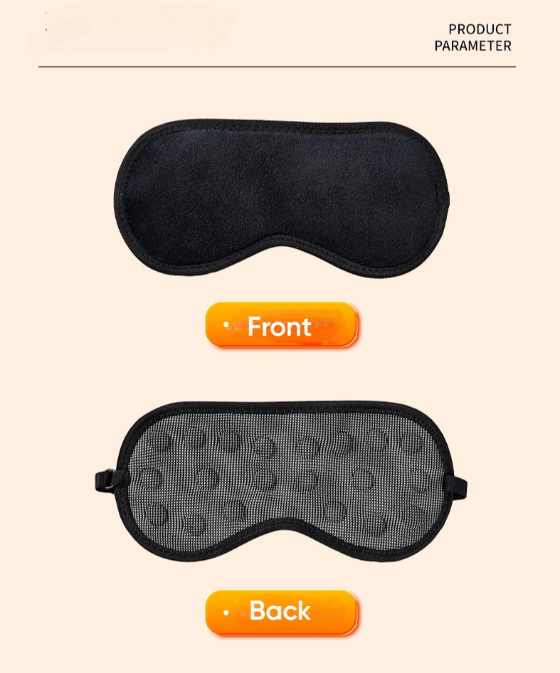 Masque de Sommeil Magnétique Noir Confortable