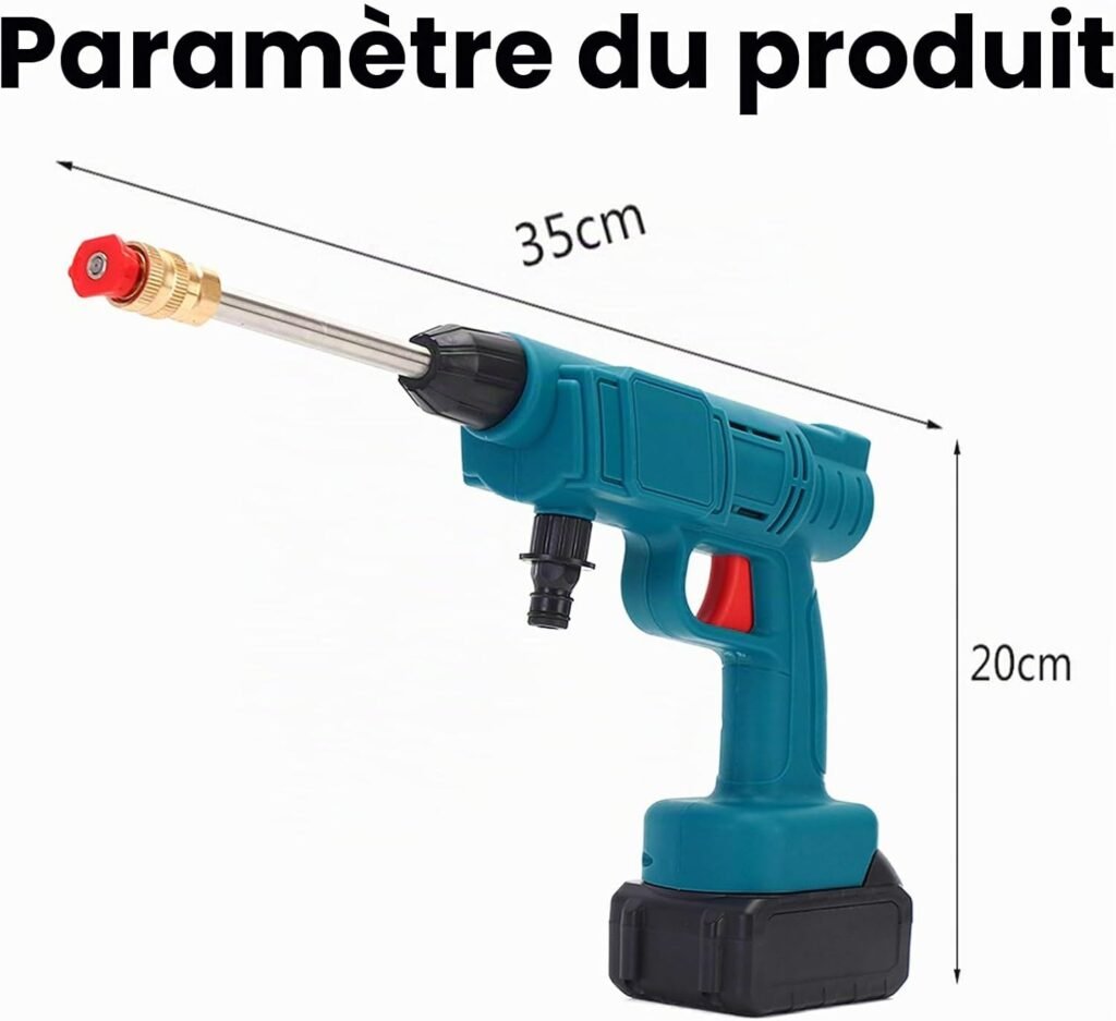 Nettoyeur Haute Pression Sans Fil 30 Bar avec 2 Batteries