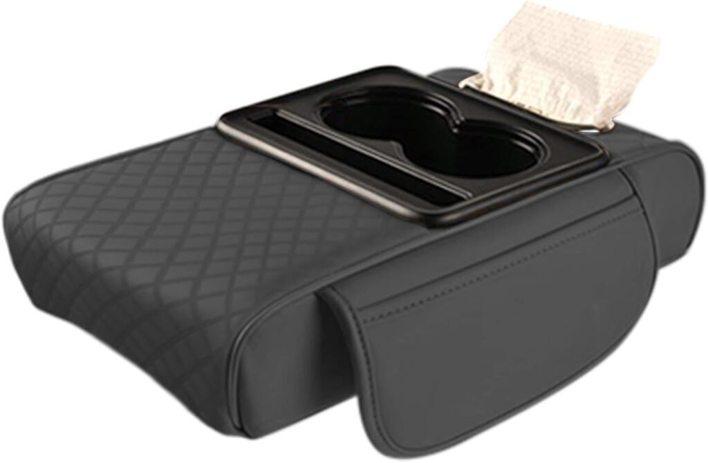 Organisateur Accoudoir Voiture Multifonction Cuir - Confort & Rangement