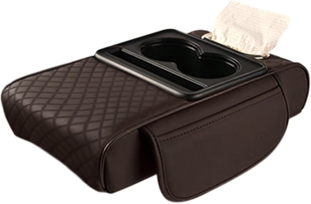 Organisateur Accoudoir Voiture Multifonction Cuir - Confort & Rangement