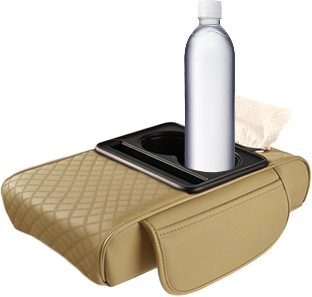 Organisateur Accoudoir Voiture Multifonction Cuir - Confort & Rangement