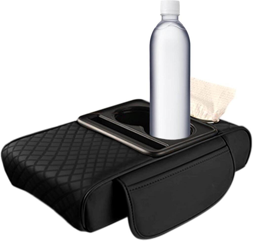 Organisateur Accoudoir Voiture Multifonction Cuir - Confort & Rangement