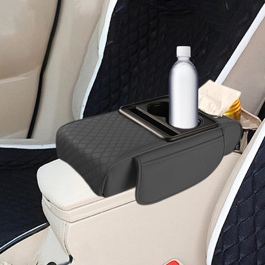 Organisateur Accoudoir Voiture Multifonction Cuir - Confort & Rangement