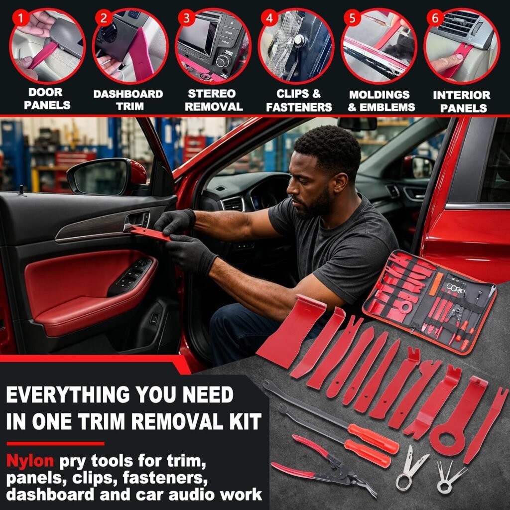 Kit 16 Outils Démontage Garniture Auto - Outils Intérieurs