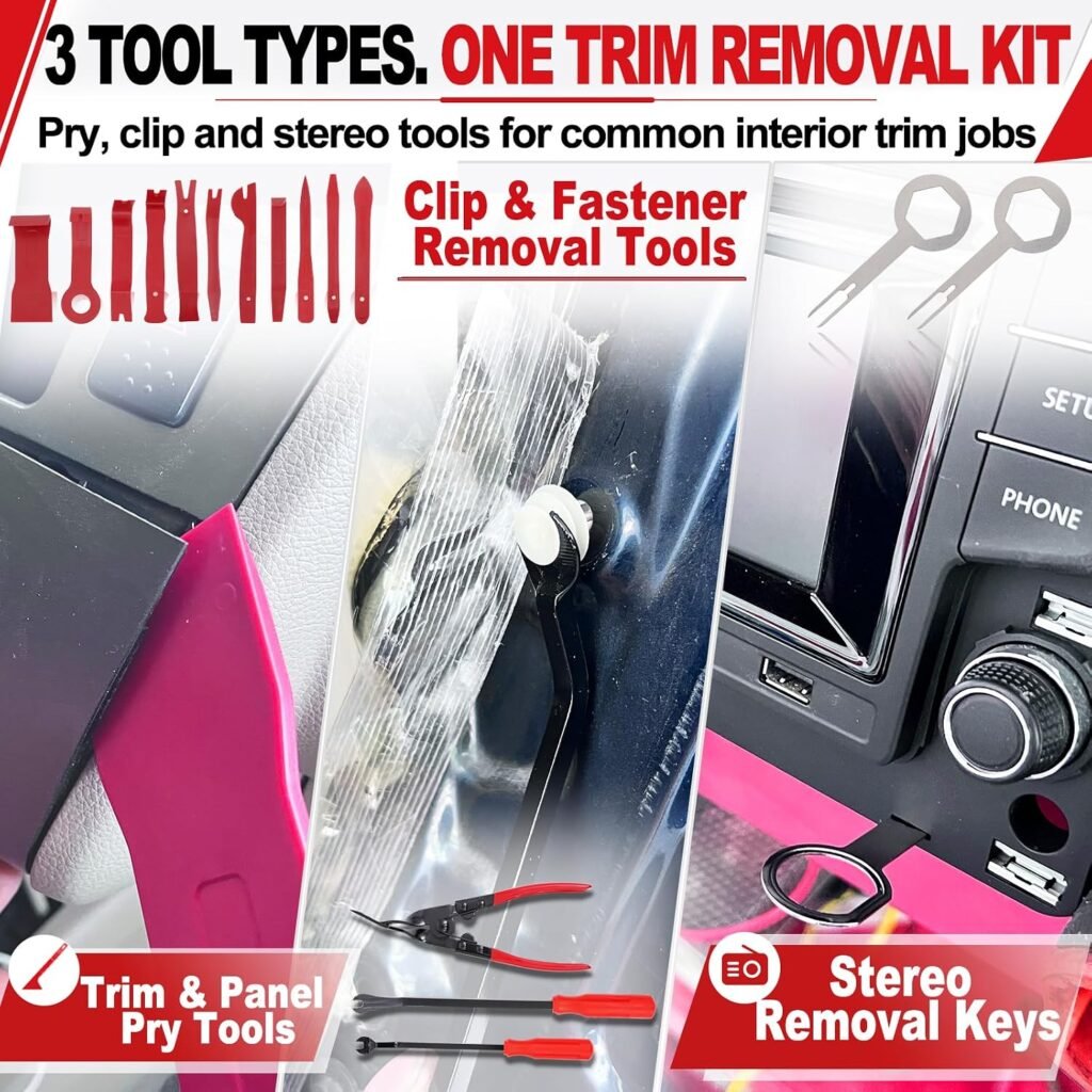 Kit 16 Outils Démontage Garniture Auto - Outils Intérieurs