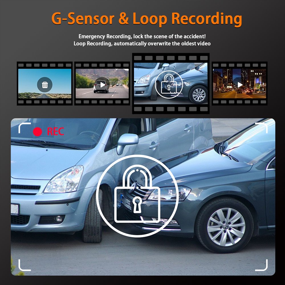 Dashcam 4 Canaux WiFi - Enregistrement Multi-Angles
