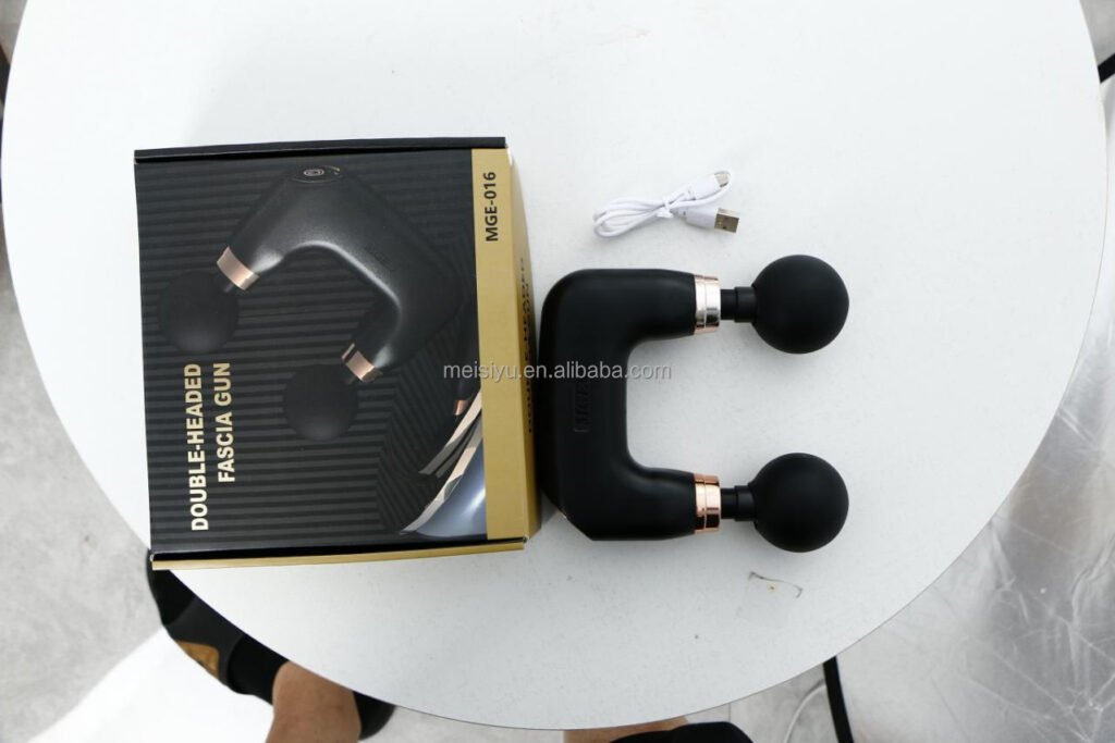 Pistolet de Massage Double Tête Électrique FL-818 - Relaxation Musculaire