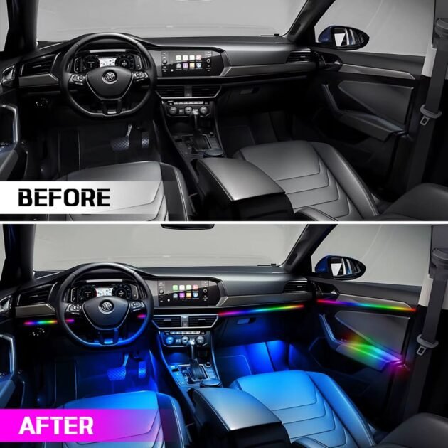 Kit Éclairage Ambiance LED RGBIC Acrylique Voiture