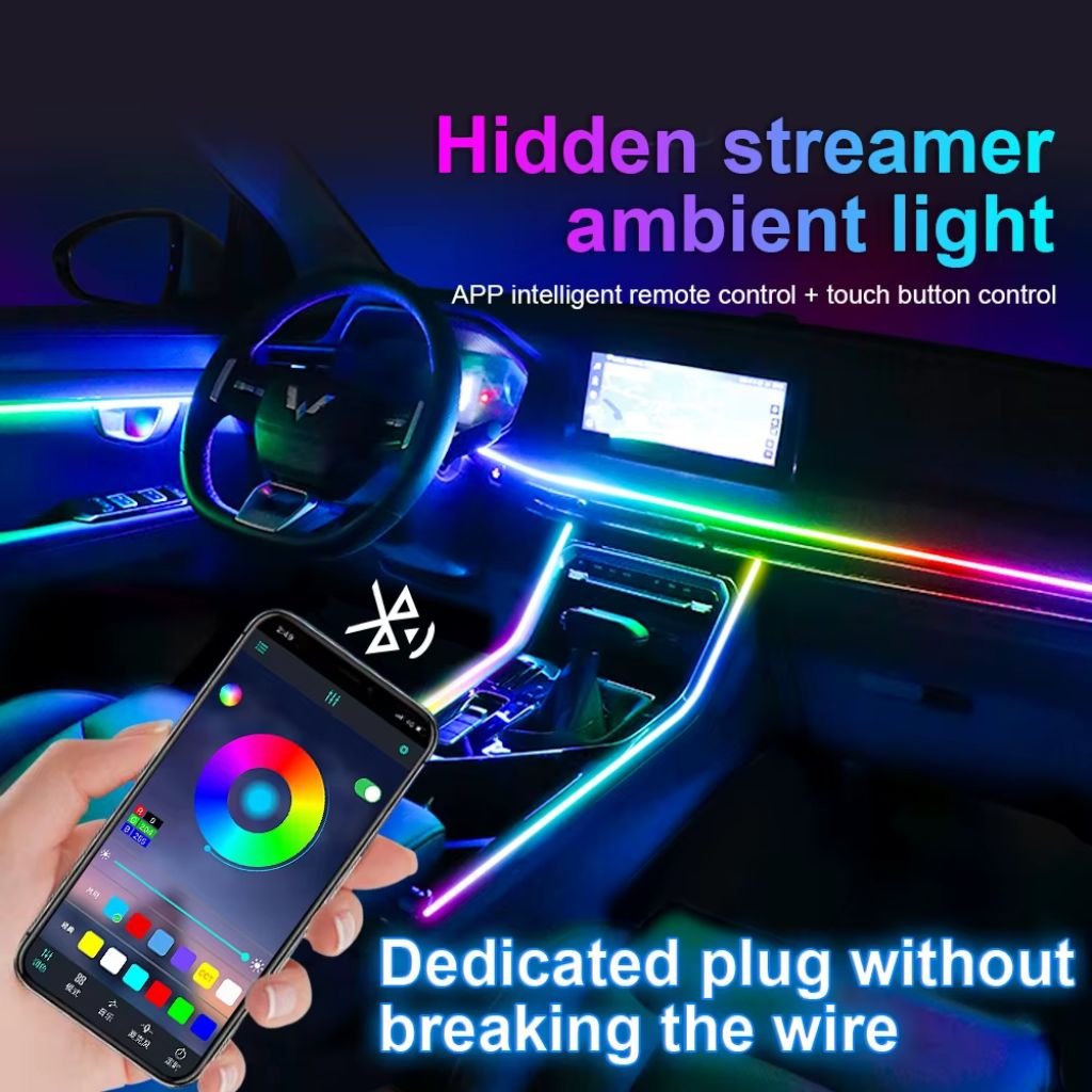 Kit Éclairage Ambiance LED RGBIC Acrylique Voiture