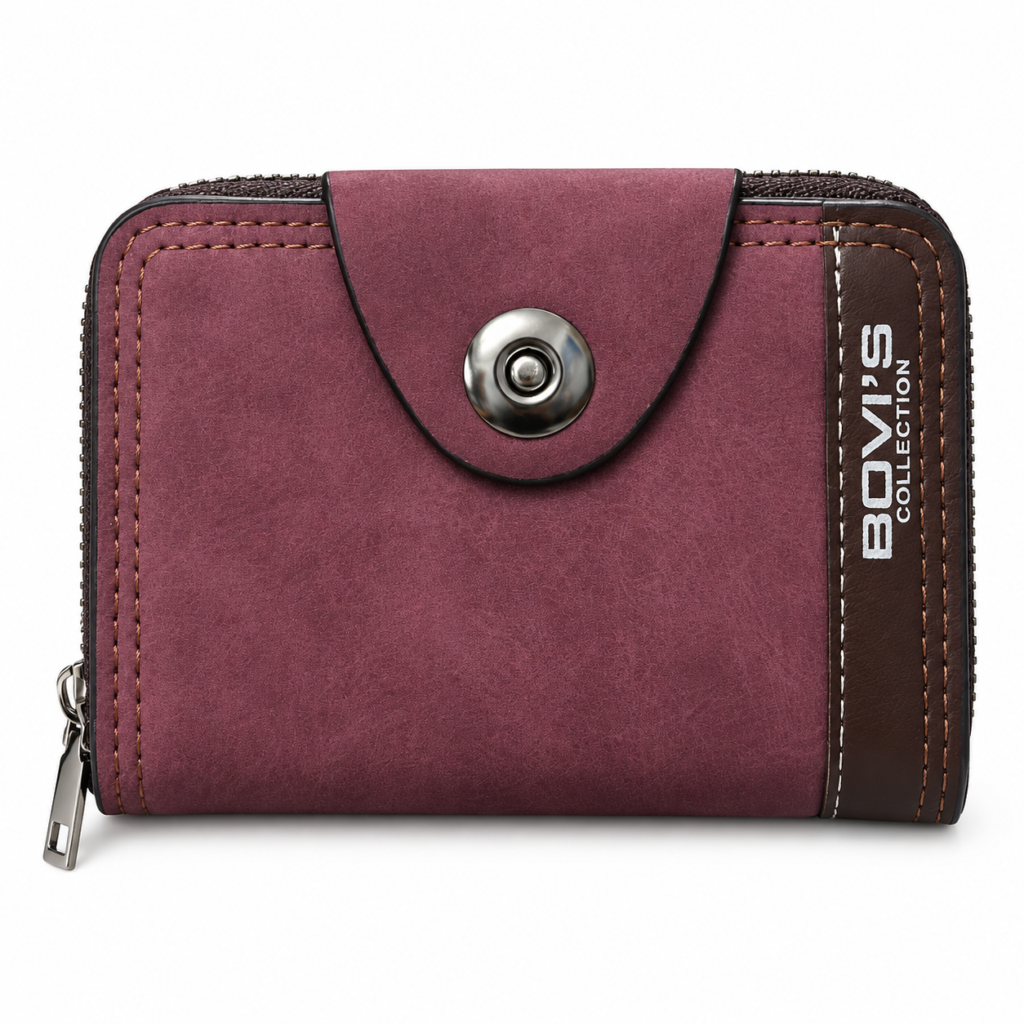 Portefeuille Zippé Simili Cuir Noir - Organisé et Sécurisé
