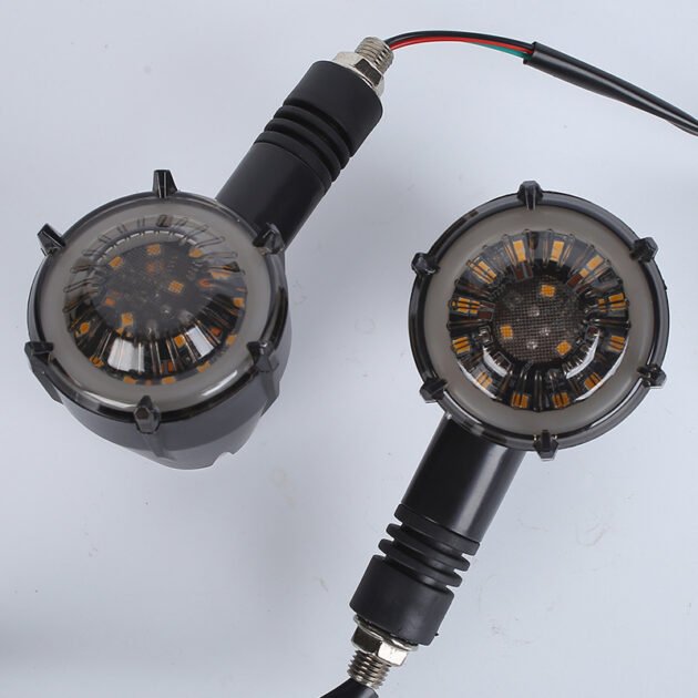 Clignotants LED Moto Rouge et Orange 2pcs