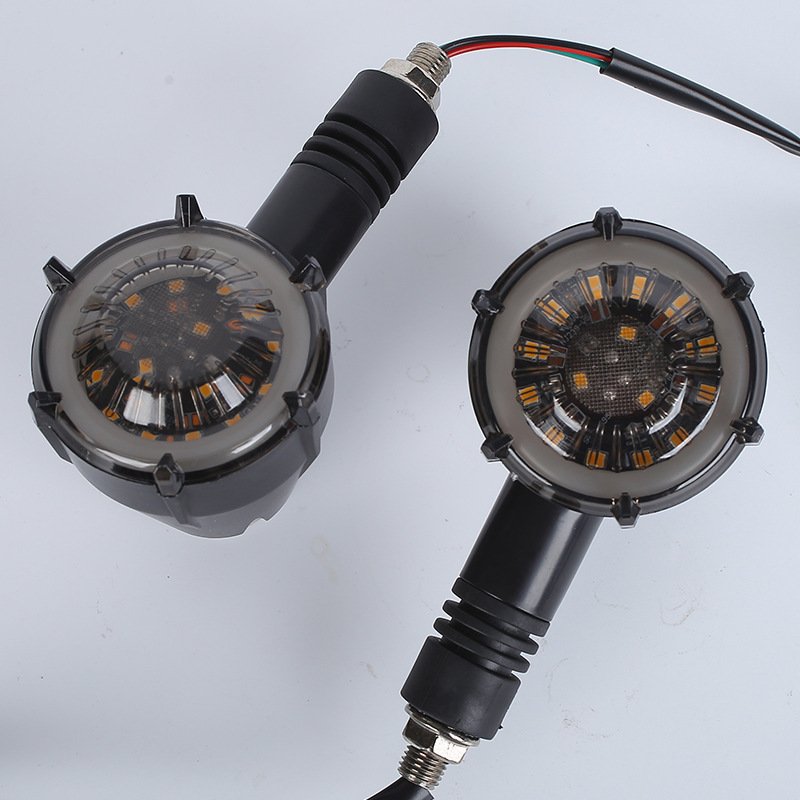 Clignotants LED Moto Rouge et Orange 2pcs