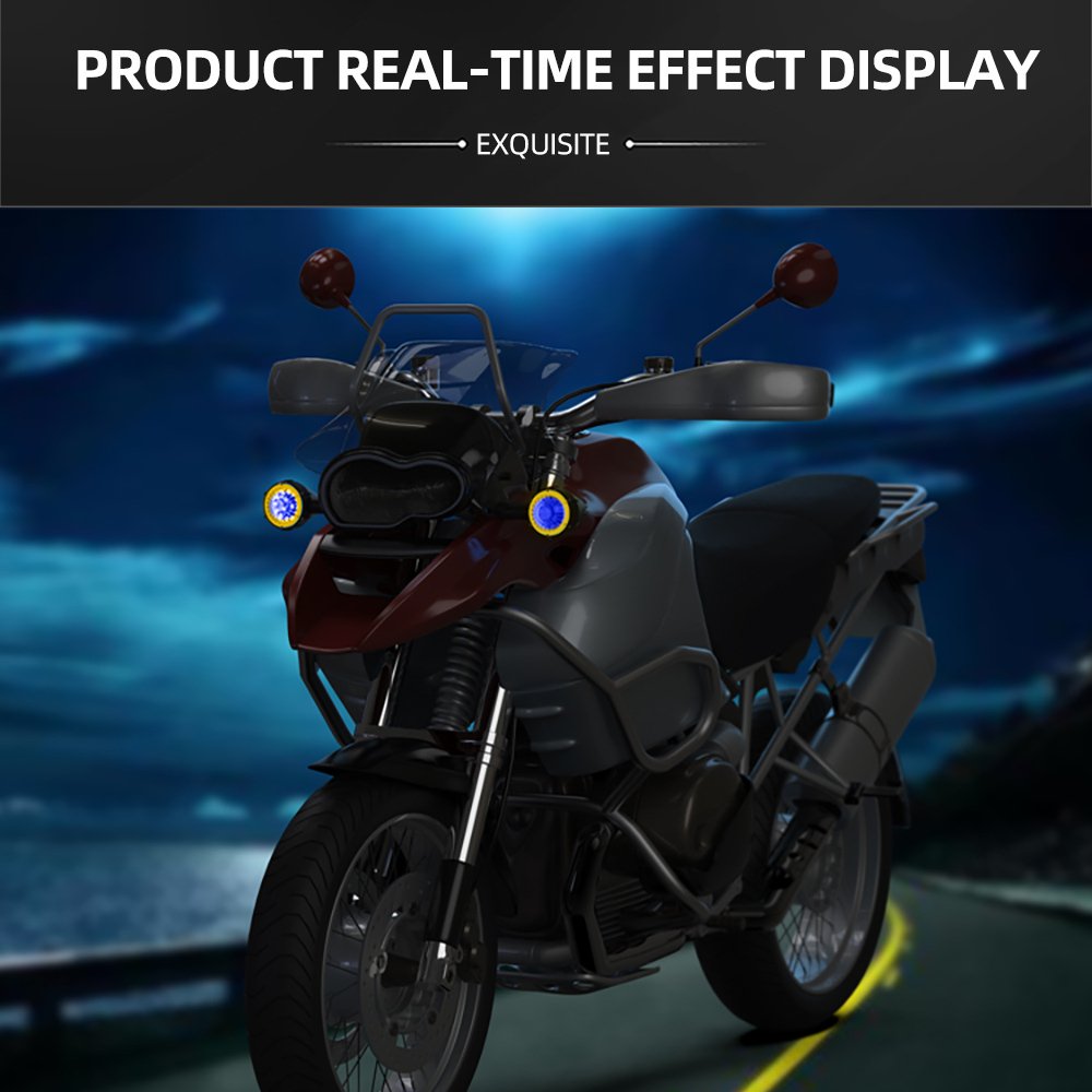 Clignotants LED Moto Rouge et Orange 2pcs