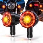 Clignotants LED Moto Rouge et Orange 2pcs