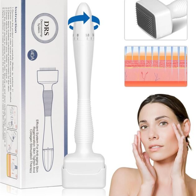 Derma Stamp à aiguilles réglables 0-3mm - Soin peau et barbe