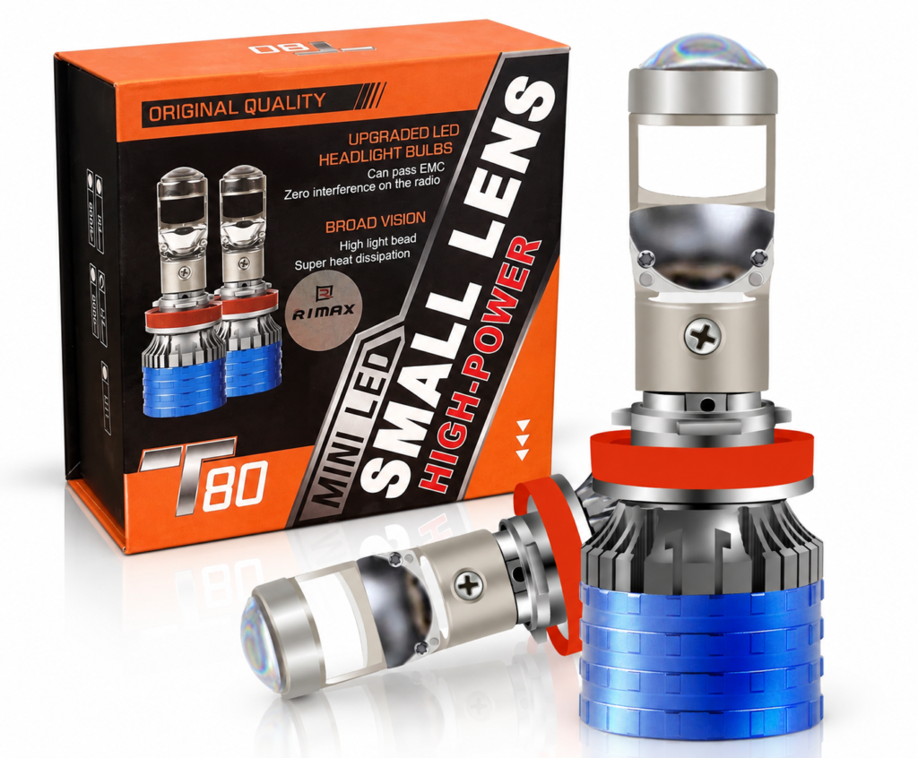 Ampoules LED H7 T80 avec Lentille - Éclairage puissant