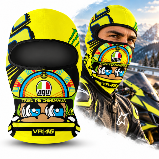 Cagoule Moto Thermique VR46 - Protection intégrale froid et vent