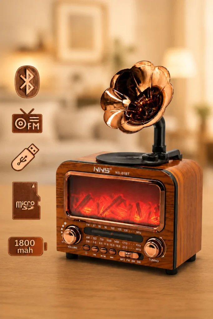 Haut-parleur Bluetooth Vintage NNS NS-01BT avec Radio