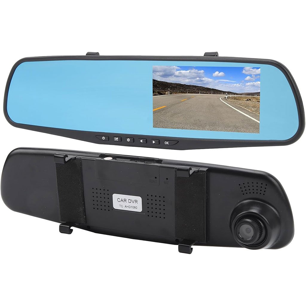 Rétroviseur avec Caméra Dashcam FHD 1080P 4.3" – Double Caméra & Sécurité Intelligente
