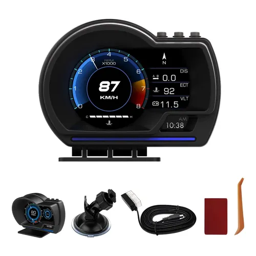 Afficheur Tête Haute HUD Intelligent OBD2 + GPS – Compteur Numérique & Écran LCD pour Voiture