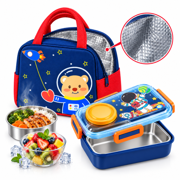 Sac Isotherme + Boîte à Lunch Enfant Dinosaure