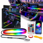 Éclairage Ambiance Voiture LED RGB Fibre Optique
