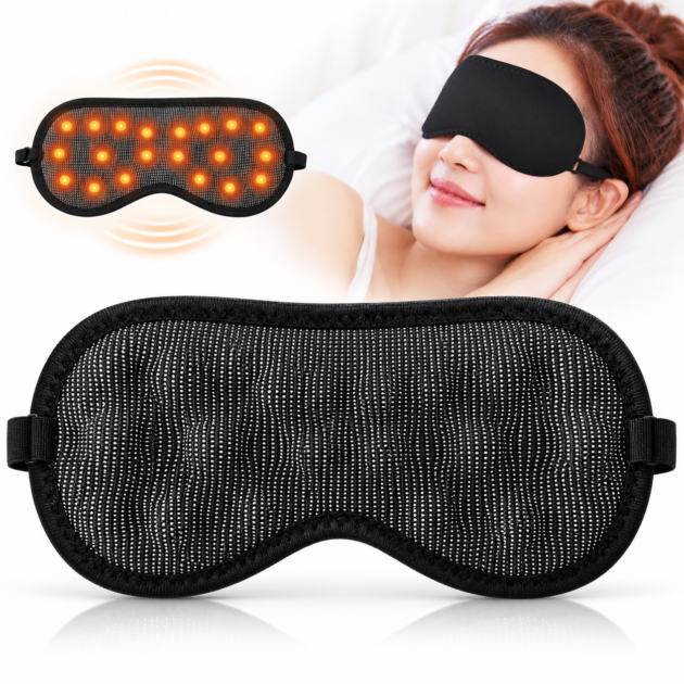 Masque de Sommeil Magnétique Noir Confortable