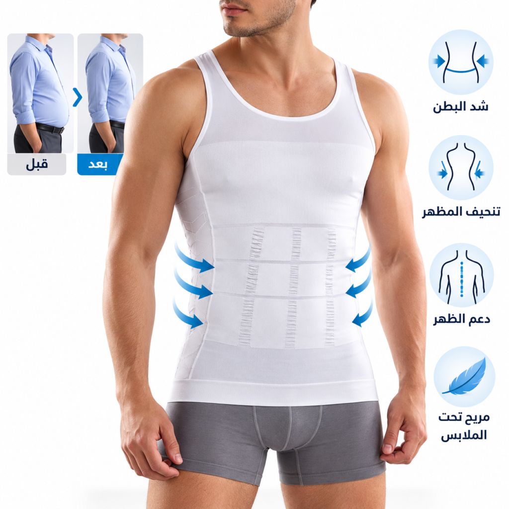 Gilet Amincissant Homme Compression Anti-Gynécomastie