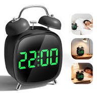 Réveil Numérique et Horloge Digitale avec Minuterie, Contrôle Vocal et Port USB