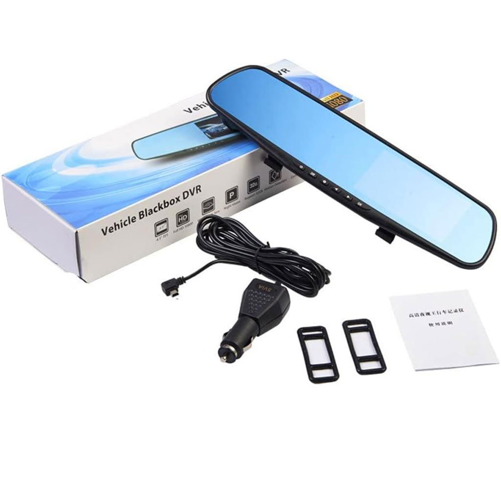 Rétroviseur avec Caméra Dashcam FHD 1080P 4.3" – Double Caméra & Sécurité Intelligente