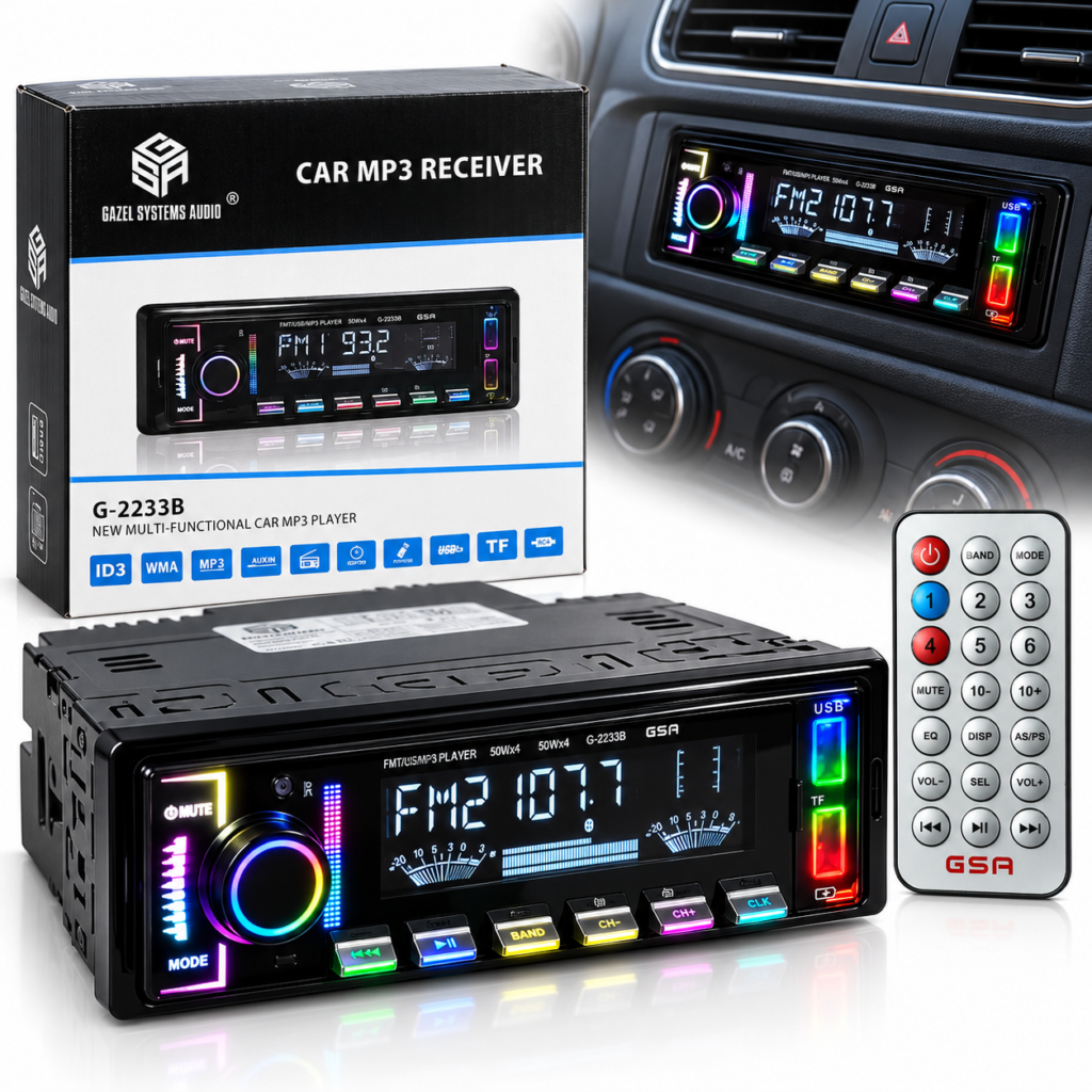 Autoradio Bluetooth RGB — musique sans fil pour voiture