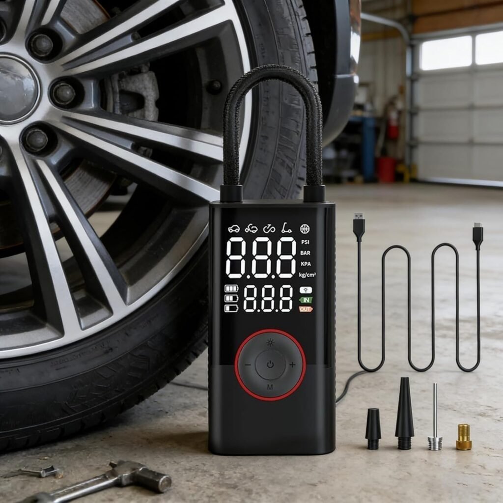 Gonfleur Pneu Portable 150 PSI Sans Fil - Compresseur Air Voiture