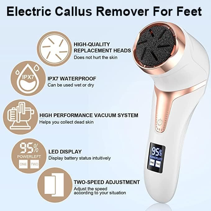 Râpe Électrique Anti-Callosités avec Aspirateur Intégré