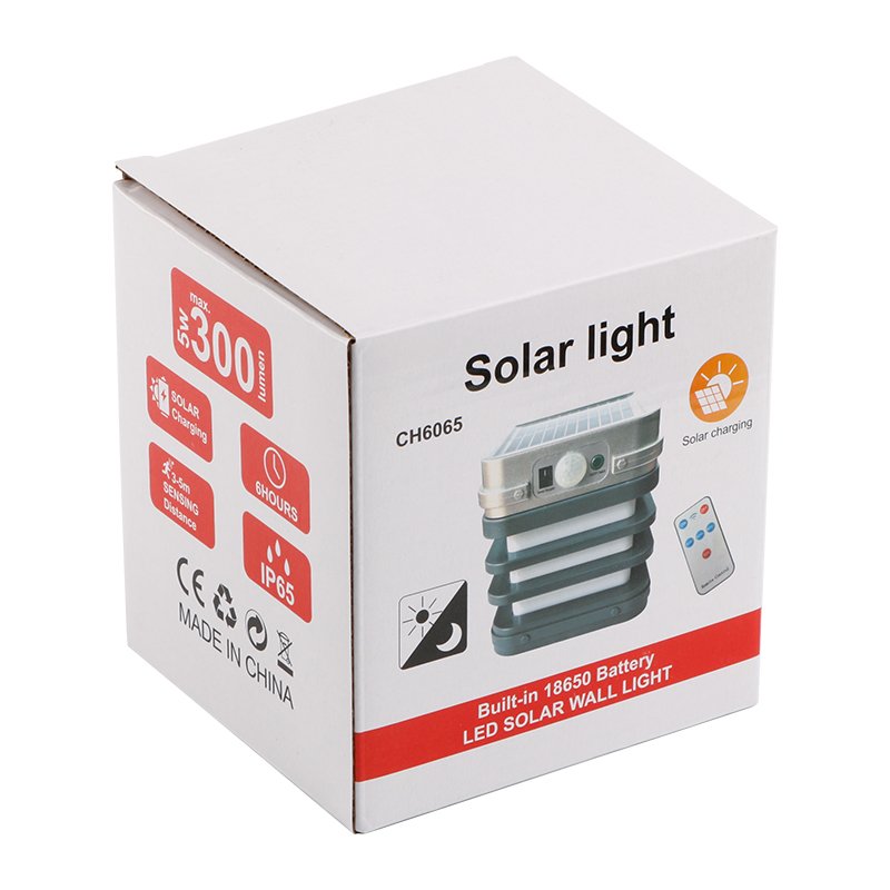 Lampe Solaire LED Murale avec Télécommande IP65