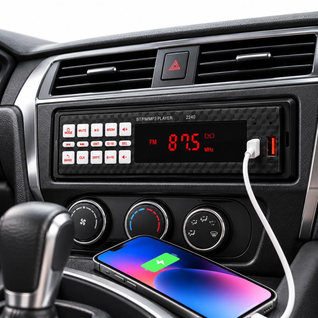 Autoradio MP3 Bluetooth 2240 - Son puissant 60Wx4