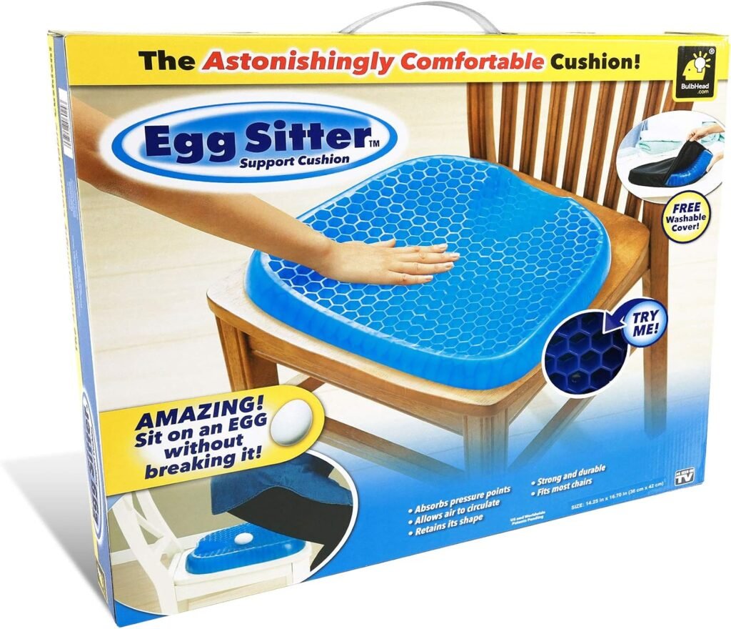 Coussin orthopédique Gel Egg Sitter - Confort et soutien lombaire