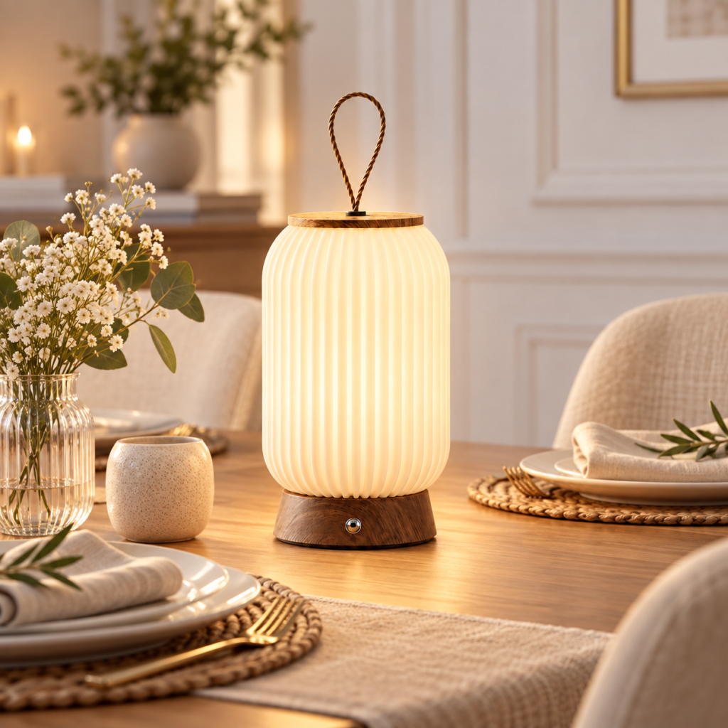 Lanterne LED Portable Sans Fil à Intensité Réglable - Décoration & Ambiance