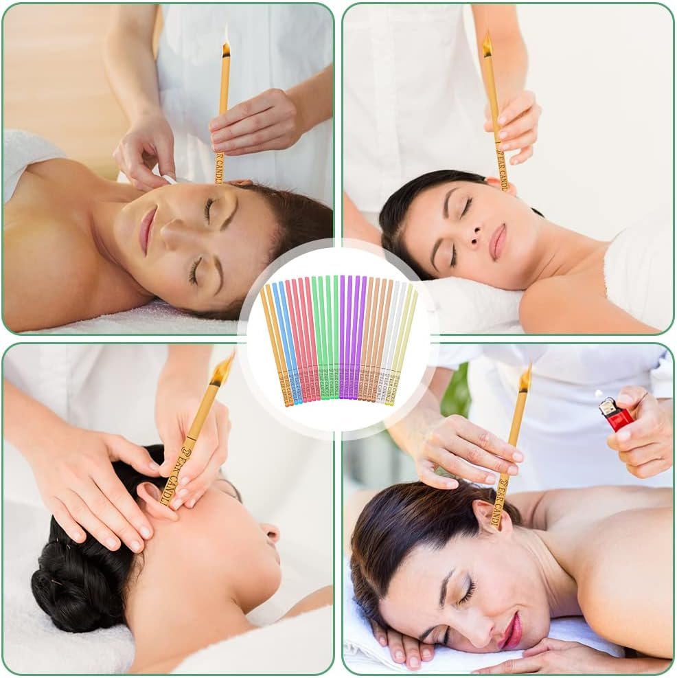 Bougies Auriculaires Cire Naturelle Pack 20 - Relaxation
