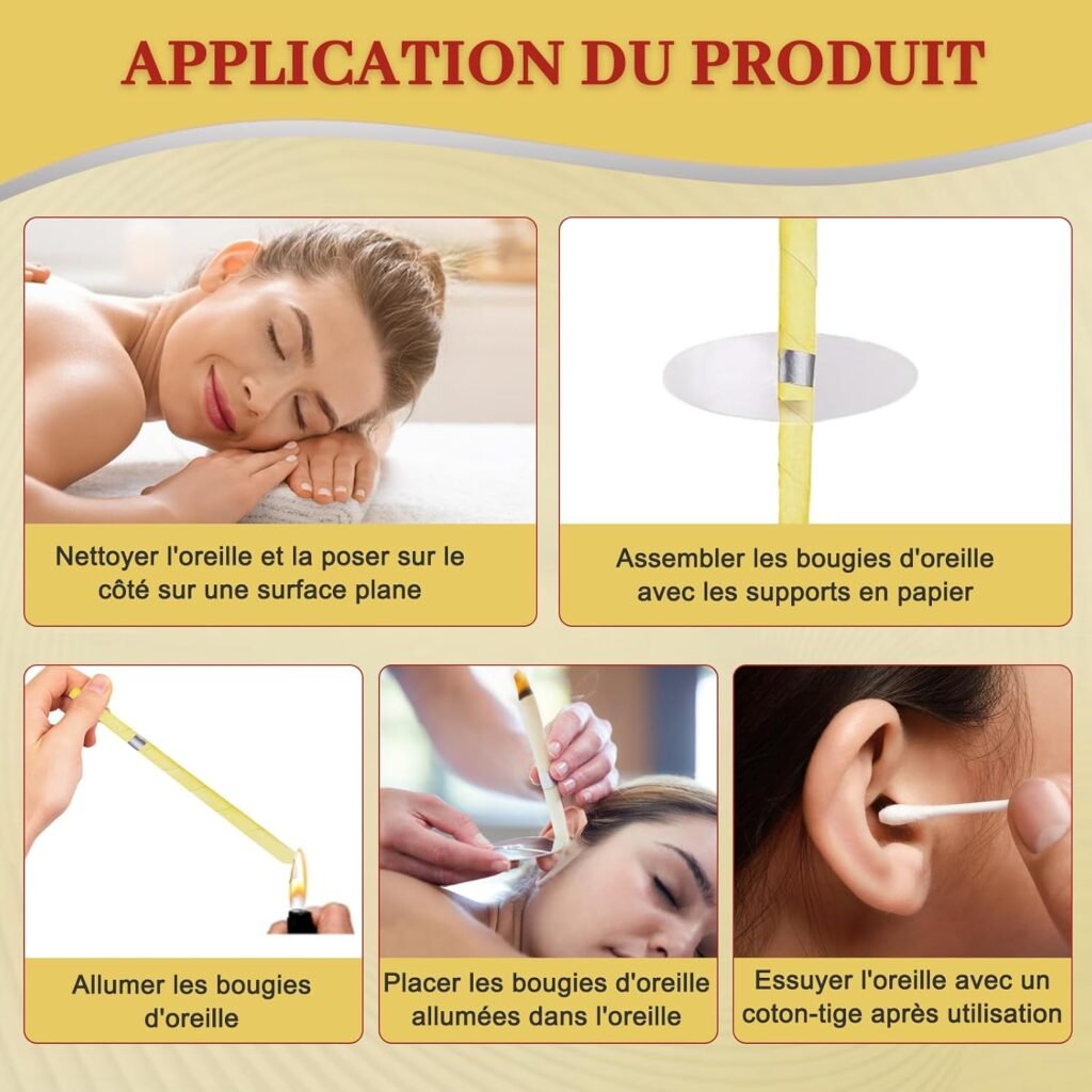 Bougies Auriculaires Cire Naturelle Pack 20 - Relaxation
