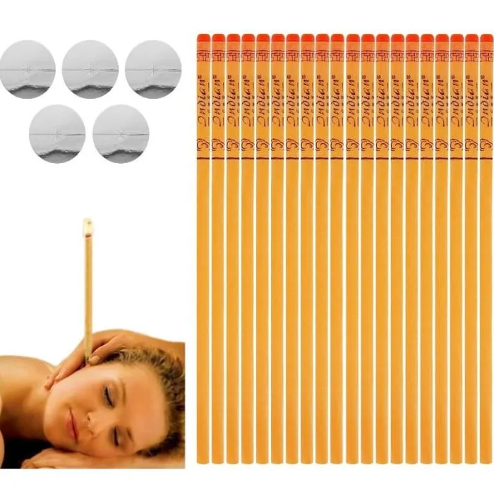 Bougies Auriculaires Cire Naturelle Pack 20 - Relaxation