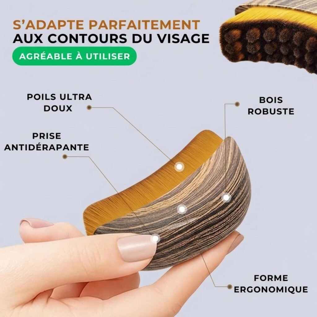 Brosse de Massage Lymphatique Visage et Mâchoire