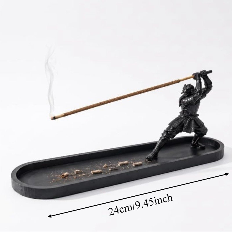 Porte-encens Samurai Japonais avec bac récupérateur