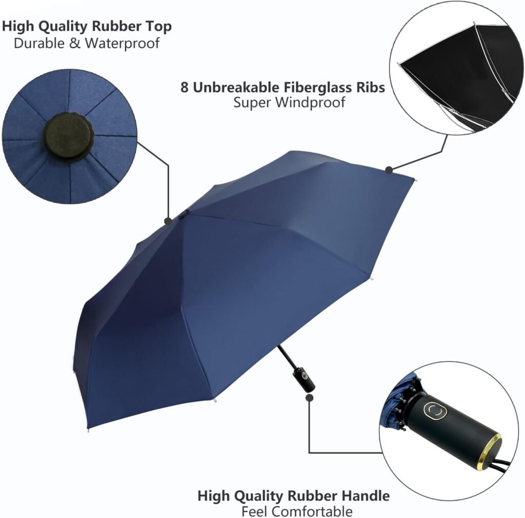 Parapluie Automatique Coupe-Vent UV - Protection Solaire