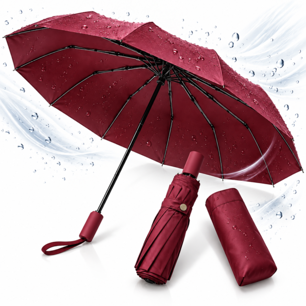 Parapluie Automatique Coupe-Vent UV - Protection Solaire
