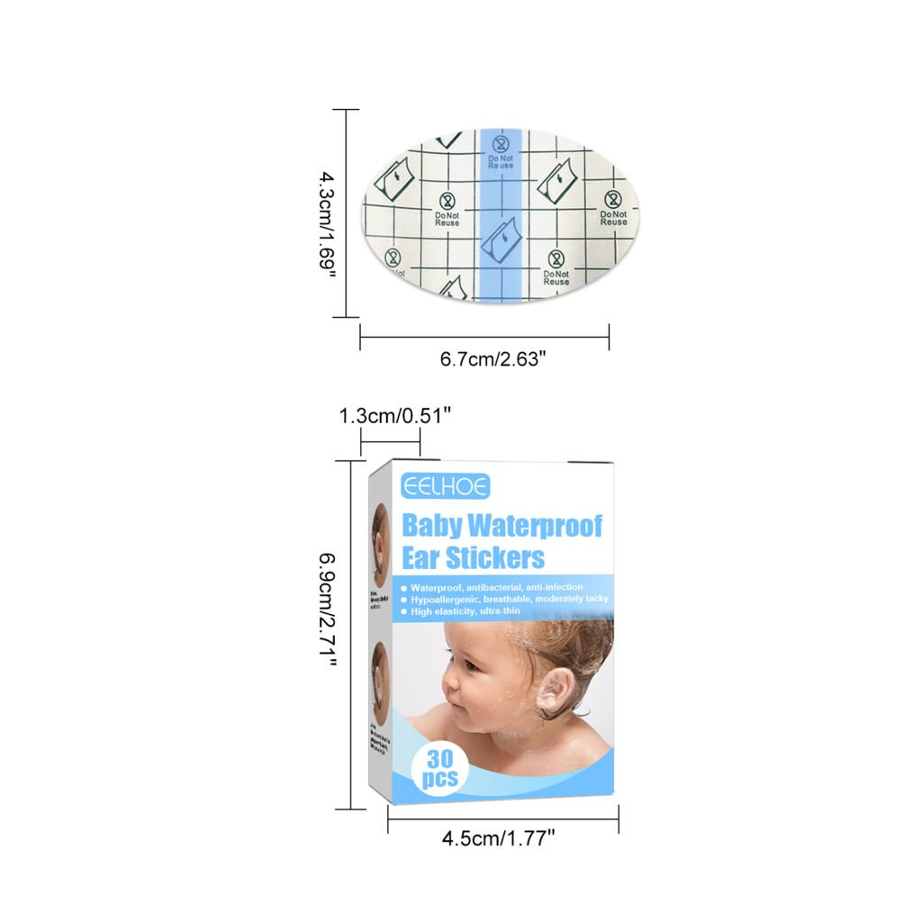Protections Oreilles Bébé Imperméables 30 Pcs - Confort et Sécurité