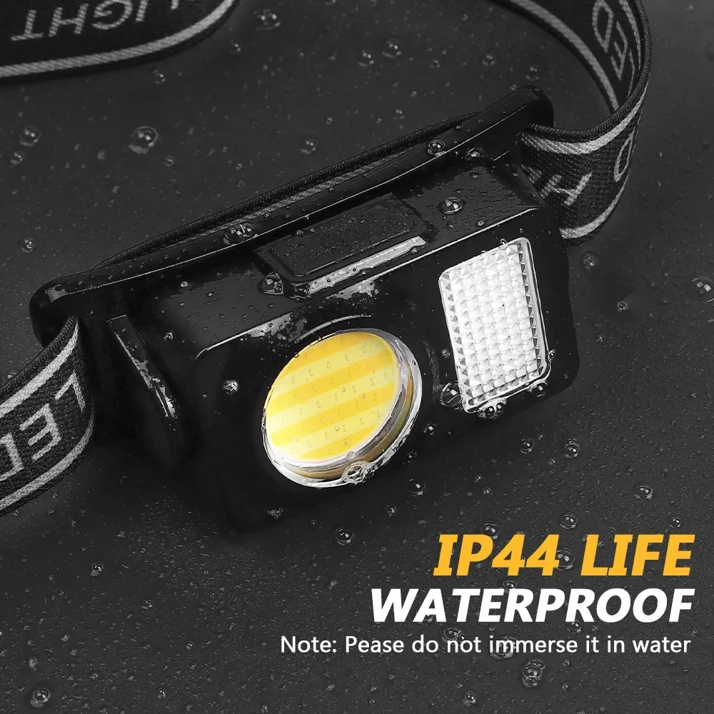 Lampe Frontale LED COB 1000 Lumens Rechargeable USB