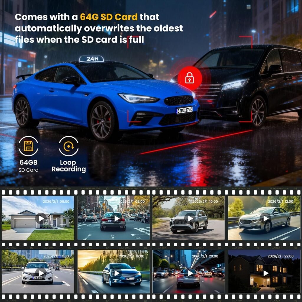 Caméra embarquée voiture 4 caméras 360° — Sécurité complète pour tous vos trajets
