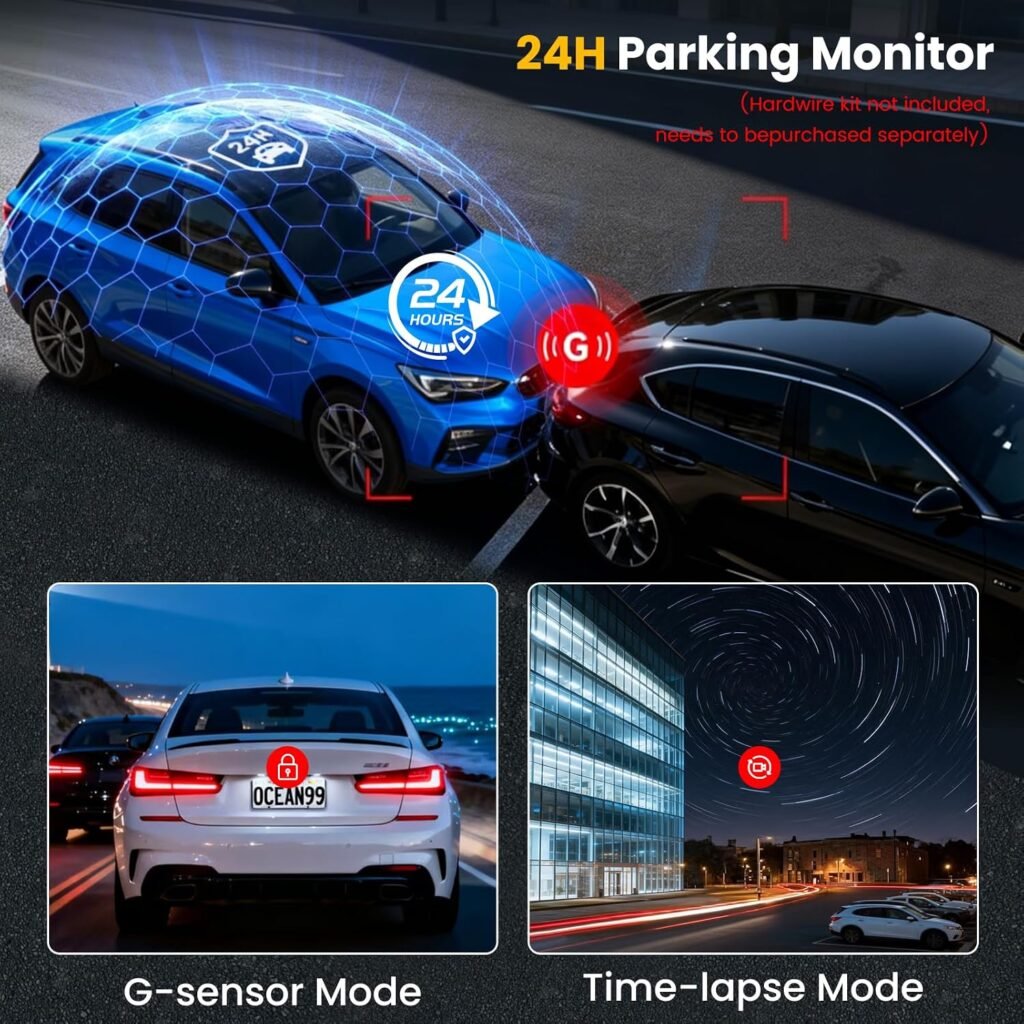 Caméra embarquée voiture 4 caméras 360° — Sécurité complète pour tous vos trajets