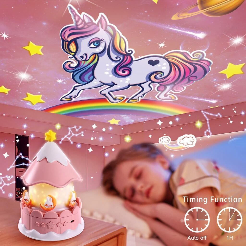 Projecteur étoiles LED 360° pour enfants — Décoration magique de chambre