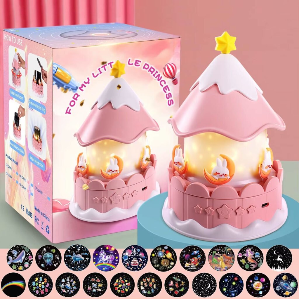 Projecteur étoiles LED 360° pour enfants — Décoration magique de chambre